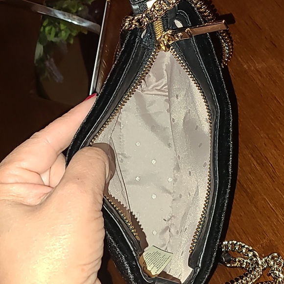 Kate Spade Black Velvet Crossbody Purse EUC - Picture 10 of 11